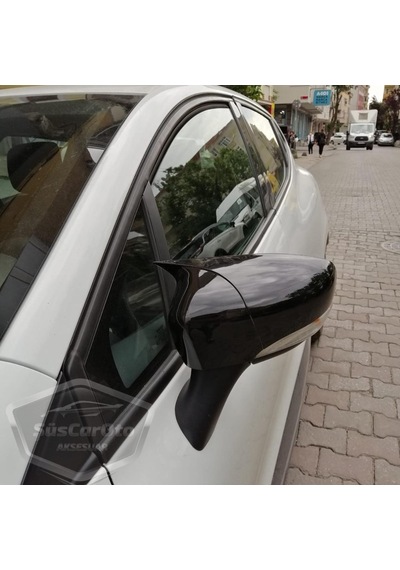 ŞüsCarOto Renault Clio 4 2012-2019 Batman Yarasa Ayna Kapağı Piano Black ABS Plastik