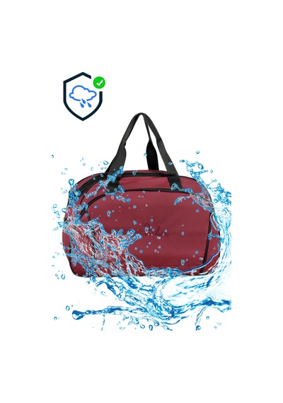 Galb Leather Ozel Kumas Tam Korumali Ve Astarli Seyahat Cantasi El Ve Omuz Askili El Valizi 45x30x21 Cm Bordo