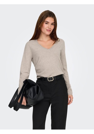 Only Onlloyal Knitted Bej Kadın Kazak 15368957
