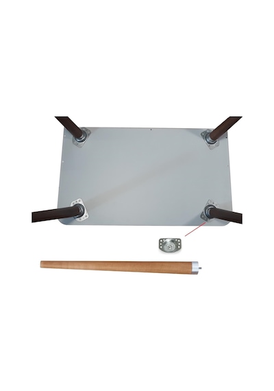 Depolife Ahşap Ayaklı Mutfak Yemek Masası 60X90 Cm Gürgen Masif Ayak Beyaz