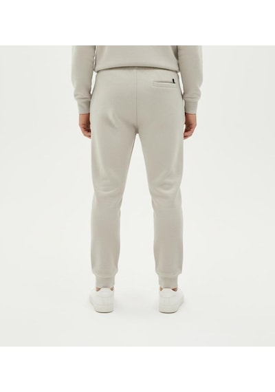 Plus Scorpion Erkek Slim Fit Eşofman Altı Pamuklu Kumaş, Fermuarlı Cepli, Rib Paça Gri