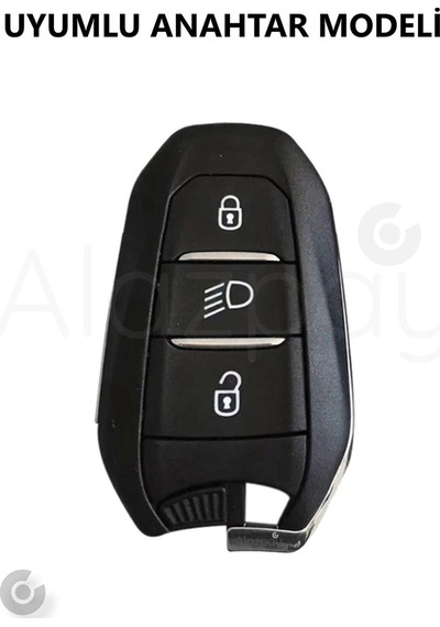 Peugeot 2008 3008 4008 5008 208 308 408 508 Rifter Tpu Anahtar Kılıfı Siyah Gümüş