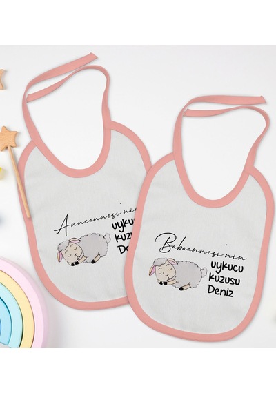 BK Kids Kişiye Özel Anneanne ve Babaanne Tasarımlı 2’li Pembe Mam Pembe