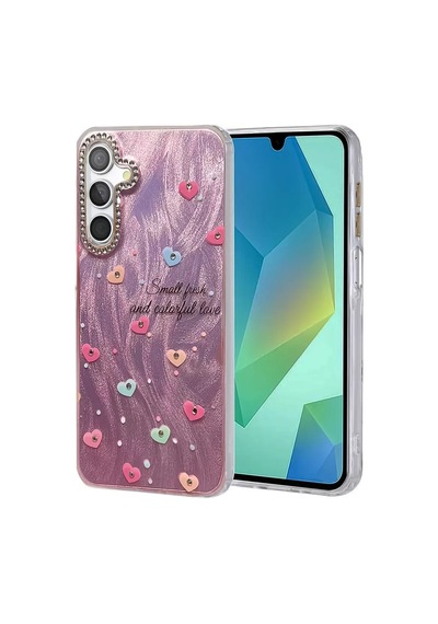 Newface Samsung Galaxy S23 Fe Kılıf Blade Aynalı Desenli Kapak - Desen 8 Pembe