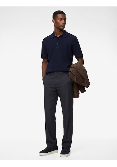 Koton Regular Fit Kısa Kollu Dokulu Pamuklu Polo Yaka Tişört Lacivert 6sam10078mk