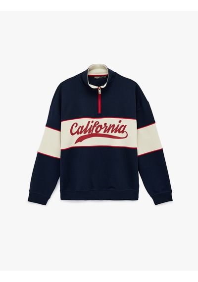 Koton Oversize Şardonlu Renk Bloklu Kolej Baskılı Yarım Fermuarlı Sweatshirt Lacivert 6wam70034mk Lacivert Koton Oversize Şardonlu Renk Bloklu Kolej Baskılı Yarım Fermuarlı Sweatshirt Lacivert 6wam70034mk Lacivert