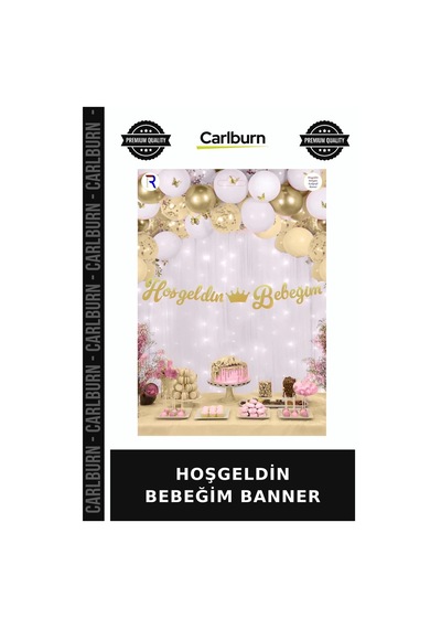 Premium Hoşgeldin Bebeğim Banner Süs Yenidoğan Parti Diğer