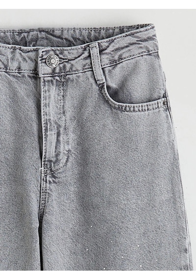 Lc Waikiki Karışık Wideleg Taşlı Kız Çocuk Jean Pantolon Karısık