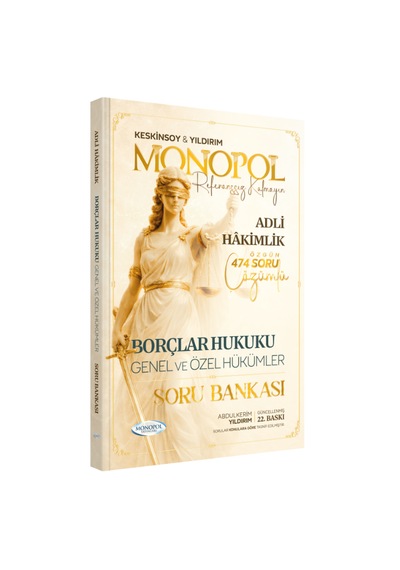 Hakimlik Borçlar Hukuku Genel - Özel Hükümler Soru Bankası 22. Baskı Monopol Yayınları
