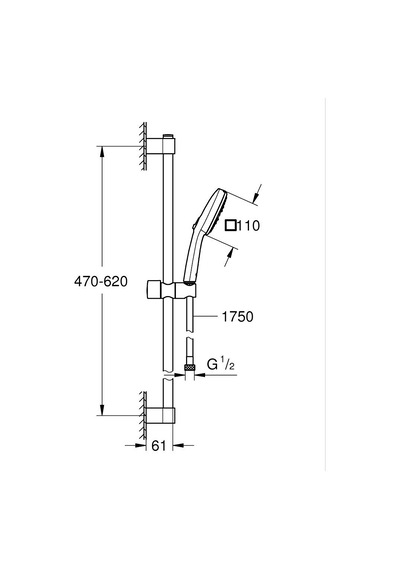 Grohe Tempesta Cube 110 Duş Seti 3 Akışlı Rain,jet,massage 27579003 Krom