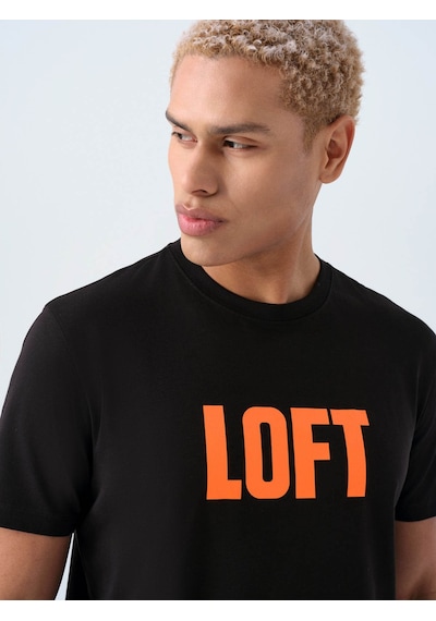 Loft Siyah - Oranj Erkek T-shirt Lf2038541 Siyah - Oranj