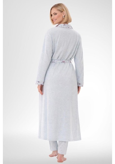 Mecit Pijama Mecit 6316 Mavi Kadın Büyük Beden Sabahlıklı Pijama Takımı Mavi Mecit Pijama Mecit 6316 Mavi Kadın Büyük Beden Sabahlıklı Pijama Takımı Mavi