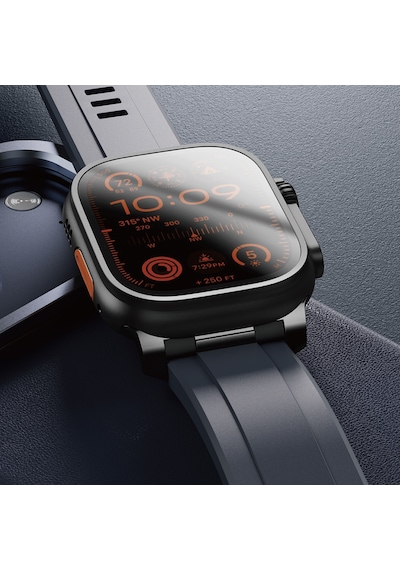 Apple Uyumlu Watch  Seri 10-11 46mm Kordon 2/3/4/5/6/se/7/8/9 44-45-49mm Kordon Titan Chrono Magnetik Silikon Kordon