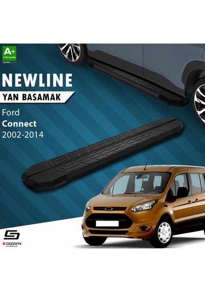 S-dizayn Ford Connect Newline Siyah Yan Basamak 183 Cm 2002-2014 A+ Kalite