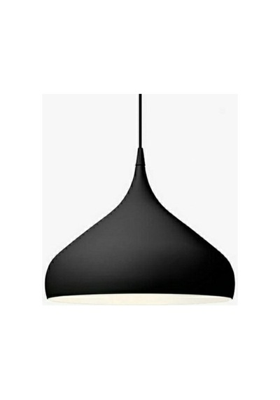 Metal Sakkıt Avize Cap 41 Cm Siyah Içi Beyaz Siyah