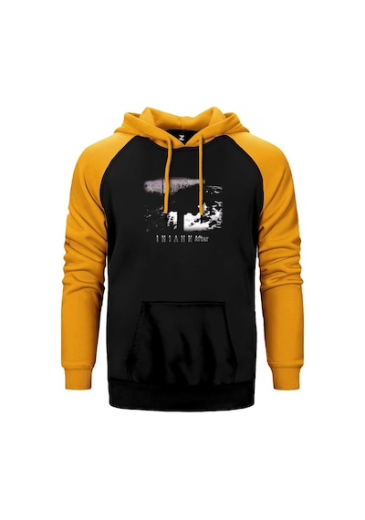 Ihsahn After Sarı Renk Reglan Kol Kapşonlu Sweatshirt Sarı