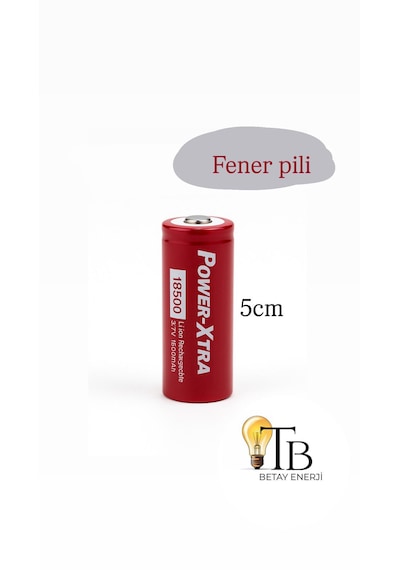 Power-xtra 18500 Şarjlı Li-ion Pil 3.7v 1500mah