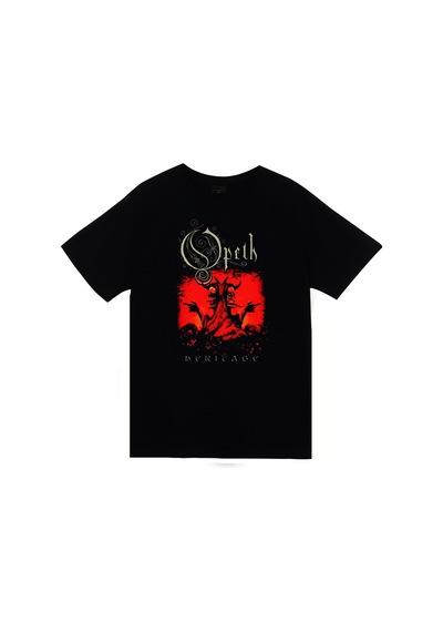 Opeth - Müzik Grubu Baskılı Unisex %100 Pamuk Siyah T-shirt SIYAH
