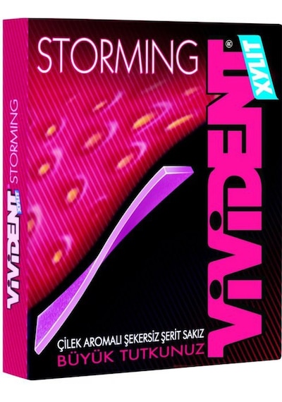 Vivident Storming Çilek Aromalı Sakız 18 x 33 G