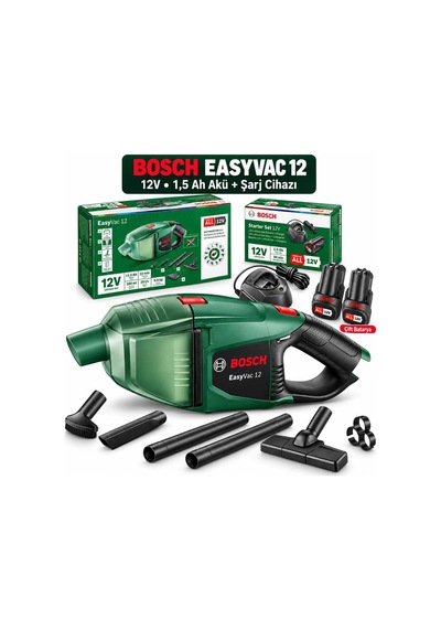 Easyvac 12v Şarjlı El Süpürgesi Çift Bataryalı Karton Kutulu Set Siyah - 939376179