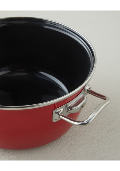 Sartagi Emaye Kızartma Tenceresi 22 Cm Kırmızı