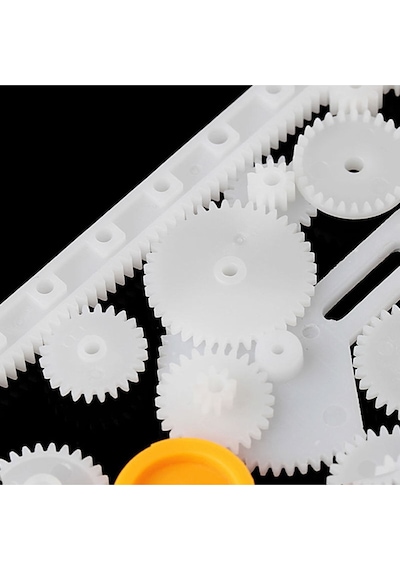 85 Parça Plastik Dişli Seti Oyuncak - Tekerlek - Mil - Çark
