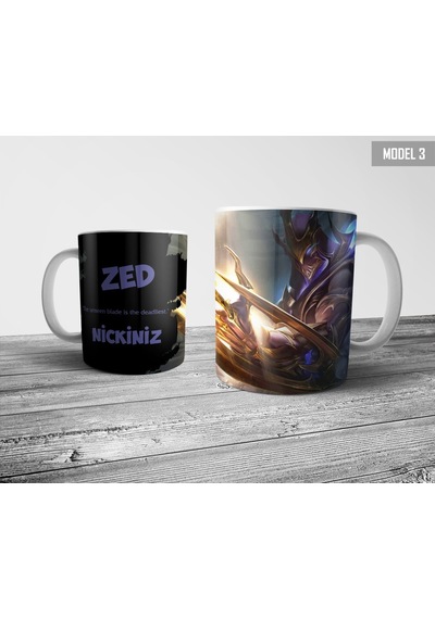 Zed İsimli Kişiye Özel Kupa Bardak (League Of Legends,Lol)