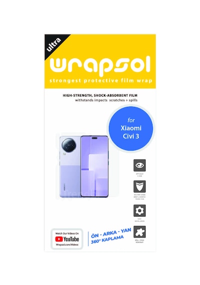 Xiaomi Civi 3 Full Kaplama Ön Ekran Arka Ve Yan Poliüretan Film