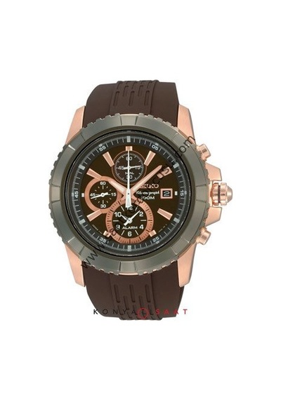 Seiko Snae16p Lord Modeli Kahverenk Silikon Kordon Kahverengi