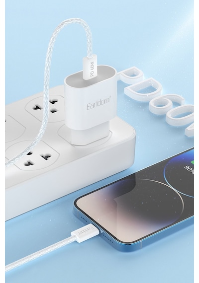 Earldom EC-190CC 2 M 60 W Apple iPhone 15 Serisi ile Uyumlu Type-C to Type-C PD Hızlı Şarj Kablosu