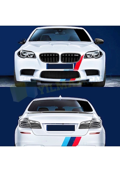 Bmw M Kaput Tampon Şerit Oto Sticker Yapıştırma Etiket Çıkartma