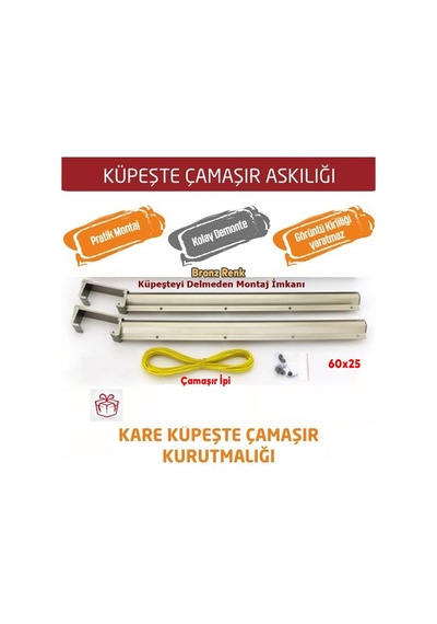Küpeşte Alümi Nyum Balkon Çamaşırlık Kurutmalık 60 25 Bronz Diğer