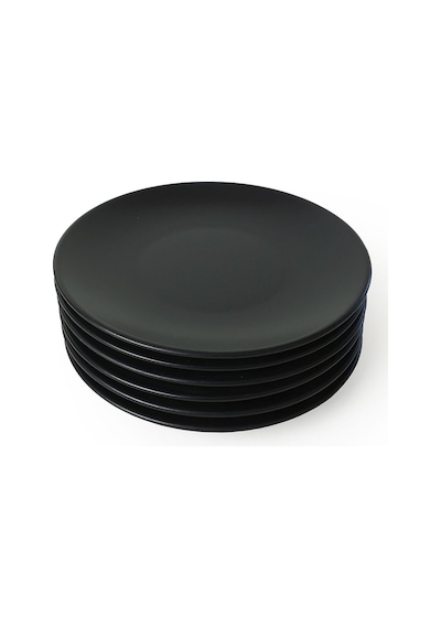Keramika Mat Siyah Ege Pasta Tabağı 20 Cm 6 Adet 956 Siyah