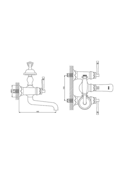 Newarc Pera Banyo Bataryası Krom 961512 Siyah
