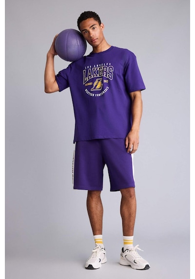 Defacto Nba Los Angeles Lakers Baggy Fıt Şort H3427ax26smpr299 Mor-pr299