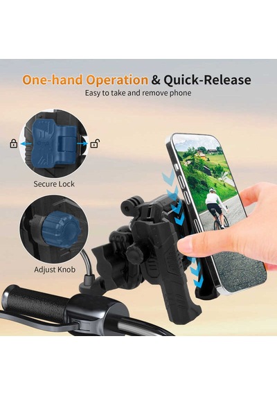 Mechrıg 10mm Boru Çapı Uyumlu Motosiklet Dikiz Aynası Telefon Tut