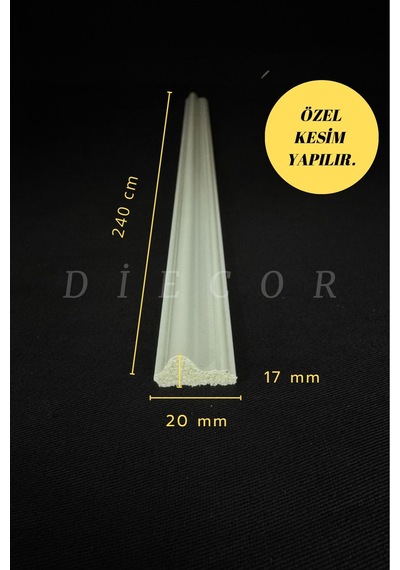 Diecor Dekoratif Boyanabilir 1 Adet 2 Cm Eğimli Polistren Duvar Çıtası Beyaz 20 X 17 Model:xa246