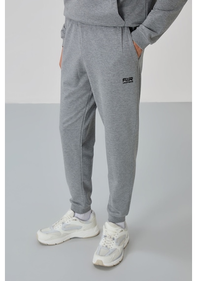 Tommy Life Herbert Gri Melanj Dik Yaka Eşofman Takım - 85233 GRİ MELANJ