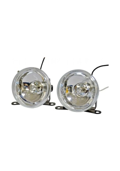 Carub Sis Lambası 12V H3 55W Standart Halojen Yuvarlak 9 CM Tampon İçi Beyaz 2'li Set