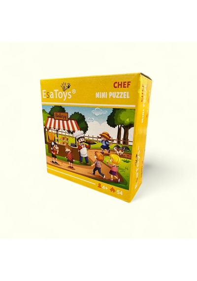 Esatoys Ahşap Chef Mini Puzzle 4 Yaş 54 Parça