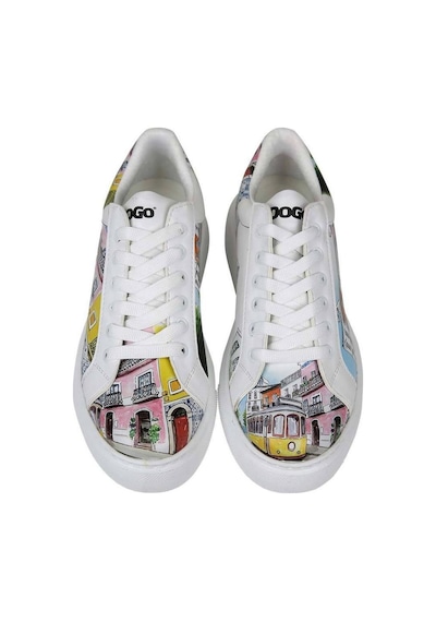 Kadın Vegan Deri Beyaz Sneakers - Lisboa Tasarım Beyaz
