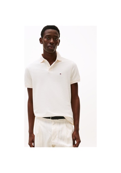 Tommy Hilfiger Erkek Marka Logolu Organik Pamuklu Polo Yakalı Kısa Kollu Günlük Kullanıma Uygun Şık Görünümlü Ekru- Polo Yaka T-shirt Mw0mw17770 Z00 Ekru-