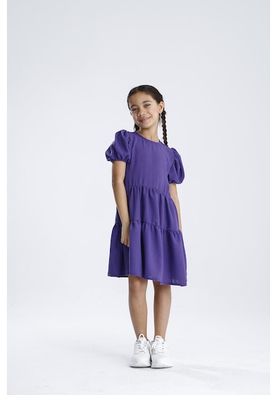 Miababy Basic Düz Elbise Mor