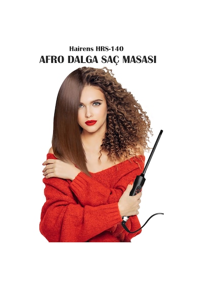 Hairens HRS-140 Afro Saç Maşası + Eldiven