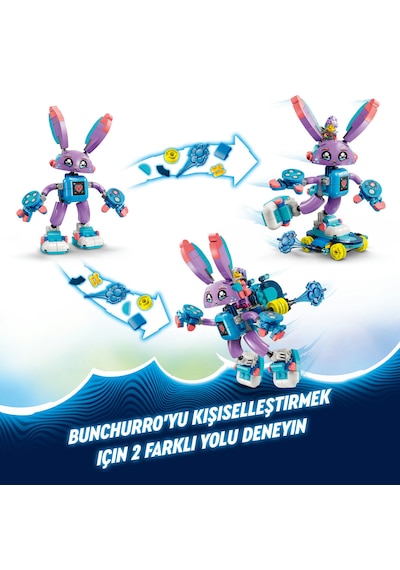 LEGO® DREAMZzz™ Izzie ve Oyun Tavşanı Bunchurro 71490 - 7 Yaş ve Üzeri Çocuklar için Yaratıcı Oyuncak Yapım Seti (252 Parça)