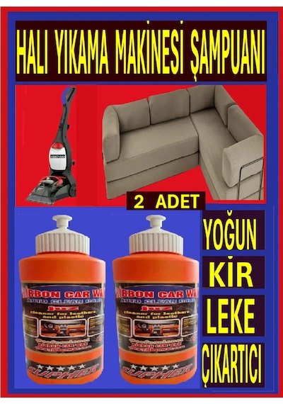 Juz Matik Yumuşatıcılı - Parfümlü Halı Yıkama Süpürge Makinesi Şampuanı 1 Kg 2 Adet 2'li Set