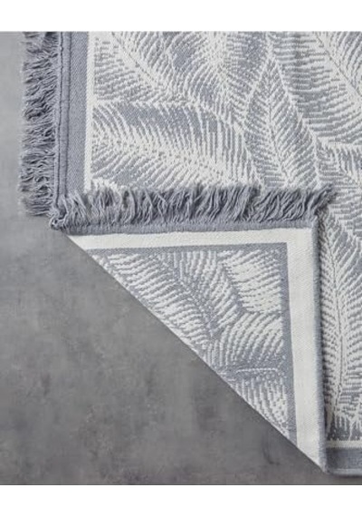 Leaves Dokuma Kilim Gri Genel