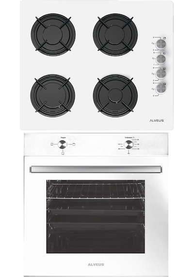 Alveus Akasya ALV MFA 604 - ALV GLS 640 Beyaz Ankastre Set