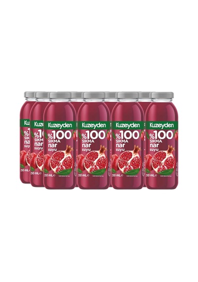 %100 Sıkma Nar Suyu 12x250ml 0.75 LT - 2.5 LT - 12 KG