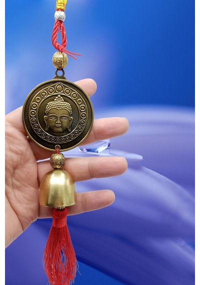 Çin Feng Shui Şans Ve Bereket Metal Çan Tapınak Buda 30 Cm